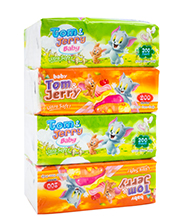 Onwards - Tom & Jerry Infants Soft Travel Pack4 Packs x 200Sheets